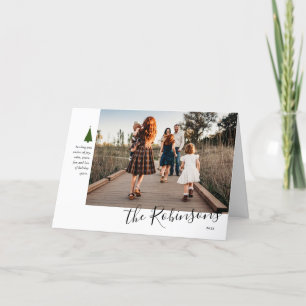 Signature Tree Single Photo Folded Holiday Card