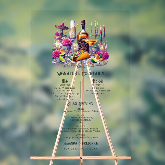 Signature Tropical Mexican Fiesta Cocktails (Neutre)