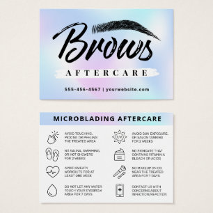 Signature UV Gloss Holographique Brow Afcare Card