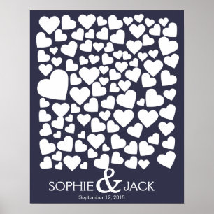 signature wedding guest book hearts signing wood