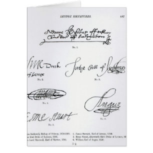 Signatures of 16th and 17th century