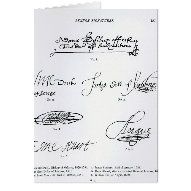 Signatures of 16th and 17th century (Front)