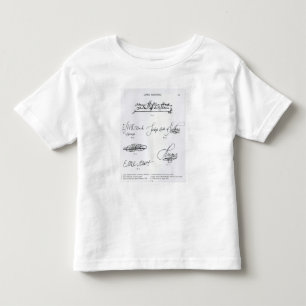 Signatures of 16th and 17th century toddler t-shirt