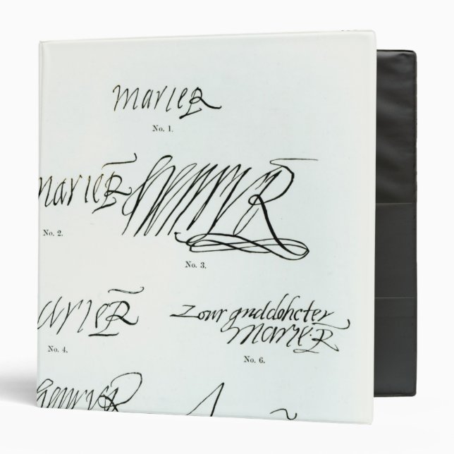 Signatures of Mary Queen of Scots Binder (Front/Inside)