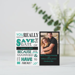 Signboard Save The Date (Emerald) Announcement