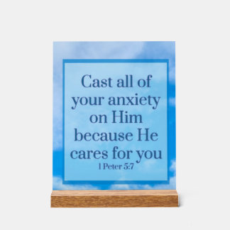 Signe acrylique 1 Pierre 5:7