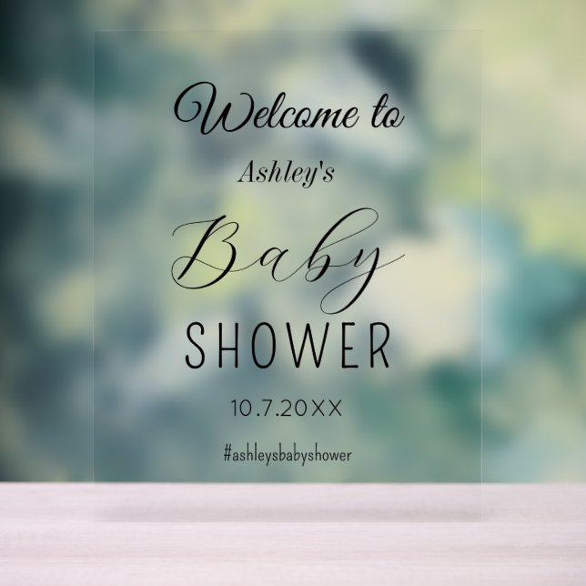 SIGNE ACrylique baby shower Bienvenue (Neutre)