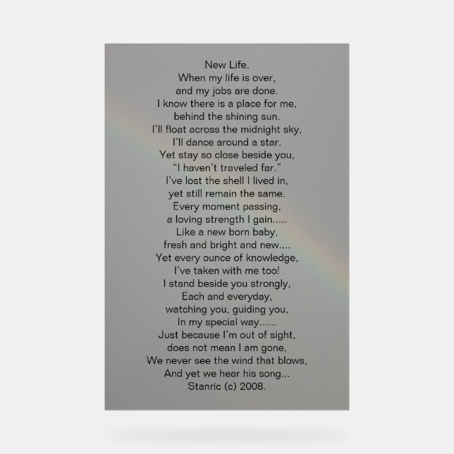 SIGNE ACrylique POÈME SUR LA CONCEPTION DE PHOTOGR (Recto)