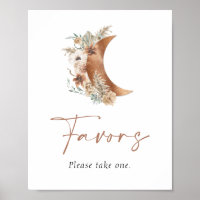 Signe affiche de faveurs florales Boho Over the mo