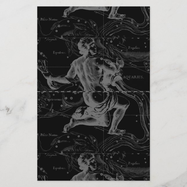 Signe Aquarius Carte de la constellation par Hevel (Devant)