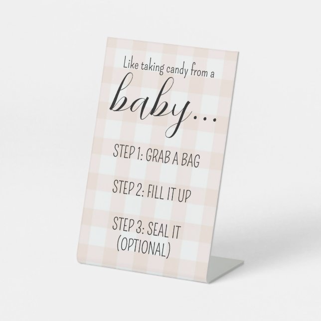 SIGNE baby shower Barre de bonbons (Recto)