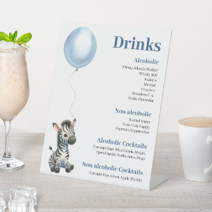 SIGNE Baby shower Safari Bleu Zebra Boissons