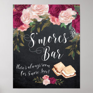 signe barre de morceau tableau noir floral