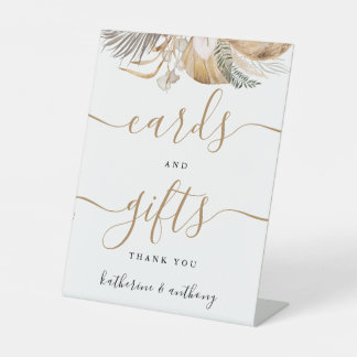 Signe Boho Floral de mariage minimal Cartes et Cad