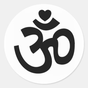 Signe Coeur Om - Sticker Yoga