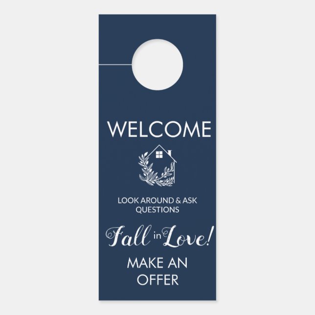 signe d'accueil en SIGNE IMMOBILIER, affichette de (Devant)