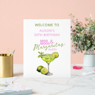 Signe de bienvenue d'anniversaire MooMoos & Margar