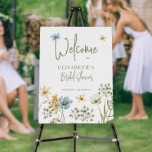 signe de bienvenue de la douche nuptiale fleur sau