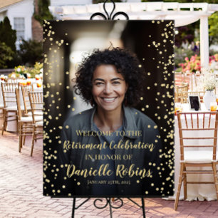 Signe de bienvenue de la fête de retraite avec pho