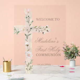 signe de bienvenue pour la première communion avec