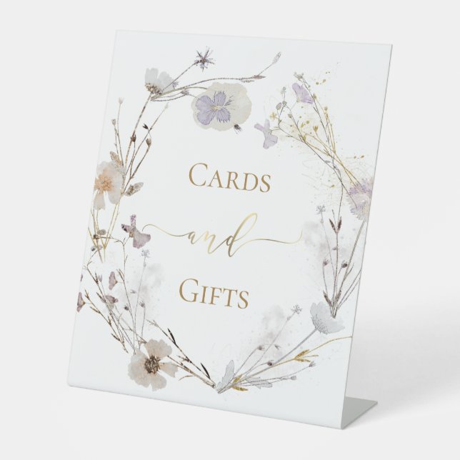 signe de carte de couronne de fleurs de prairie (Recto)