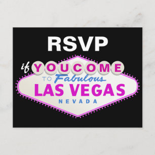 signe de destination mariage Las Vegas carte RSVP