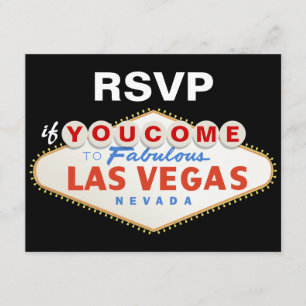 signe de destination mariage Las Vegas carte RSVP