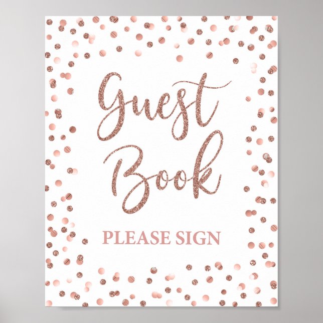 Signe de fête de livre d'or rose paillettes de con (Devant)