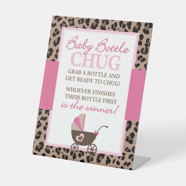 SIGNE DE JEU Baby shower Léopard Baby Bottle Chug (Recto)