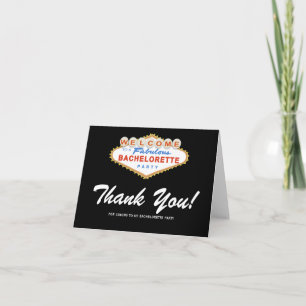 SIGNE DE Las Vegas Carte de remerciements Bachelor