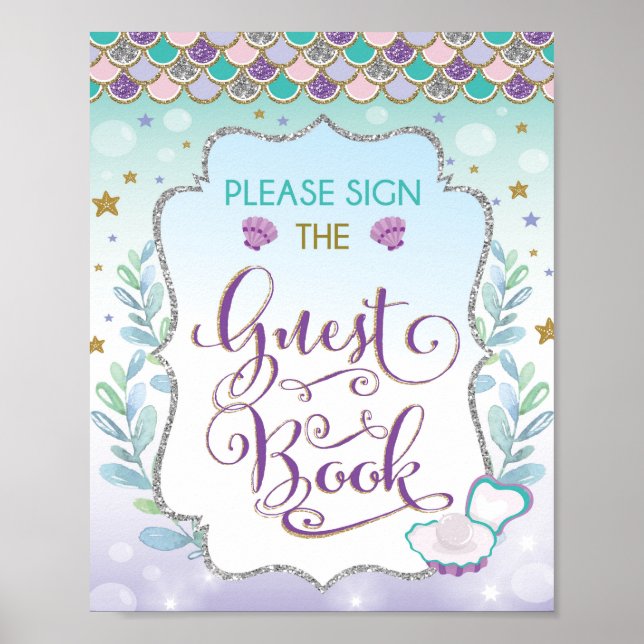 Signe de livre d'or de sirène Anniversaire Mariage (Devant)