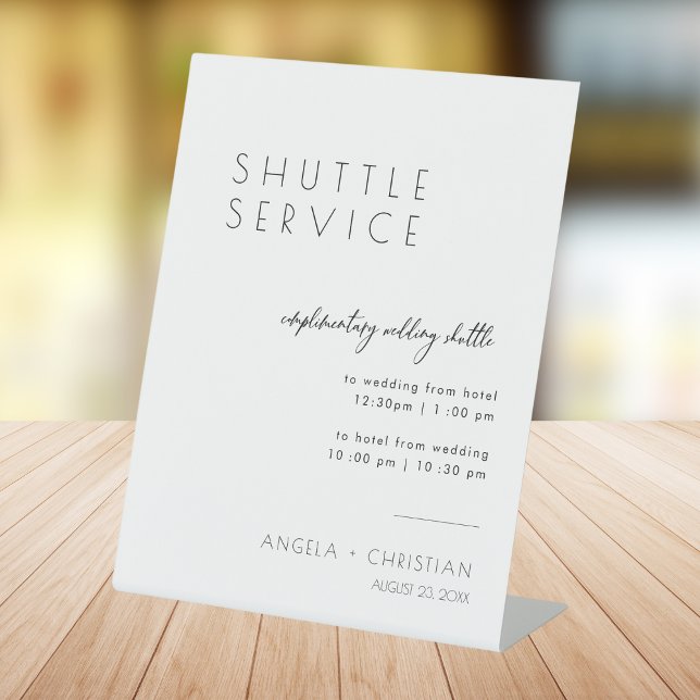 Signe de mariage moderne élégant Script Shuttle Se (Créateur téléchargé)