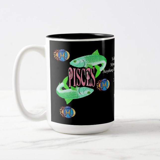 SIGNE DE NAISSANCE Pisces Zodiac Mug (Gauche)