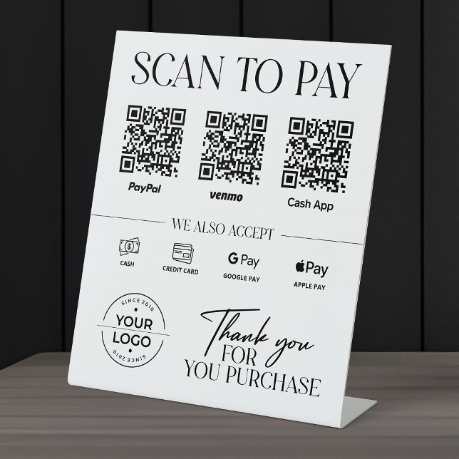 Signe de numérisation moderne pour payer : PayPal, (Créateur téléchargé)