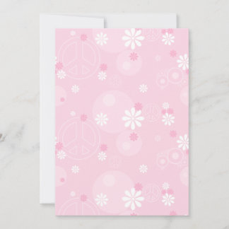 signe de paix rose boho invitations de mariage