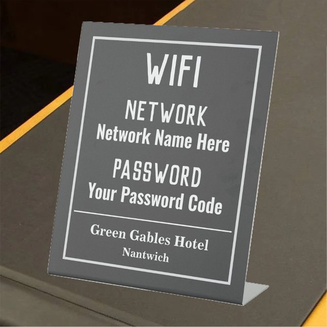 Signe de piédestal des instructions WiFi (Créateur téléchargé)