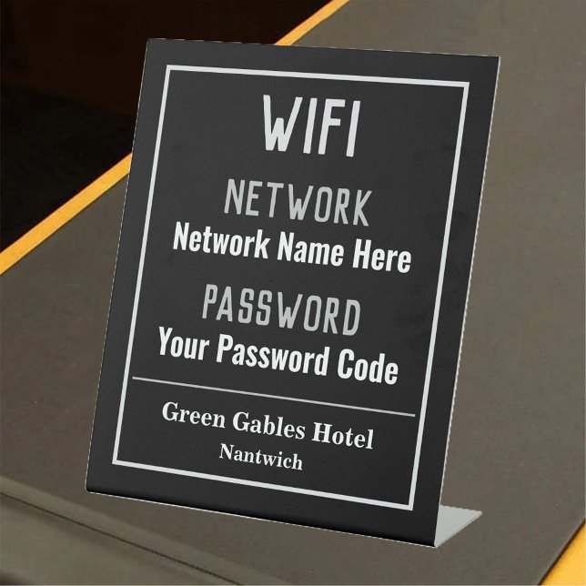 Signe de piédestal des instructions WiFi (Créateur téléchargé)