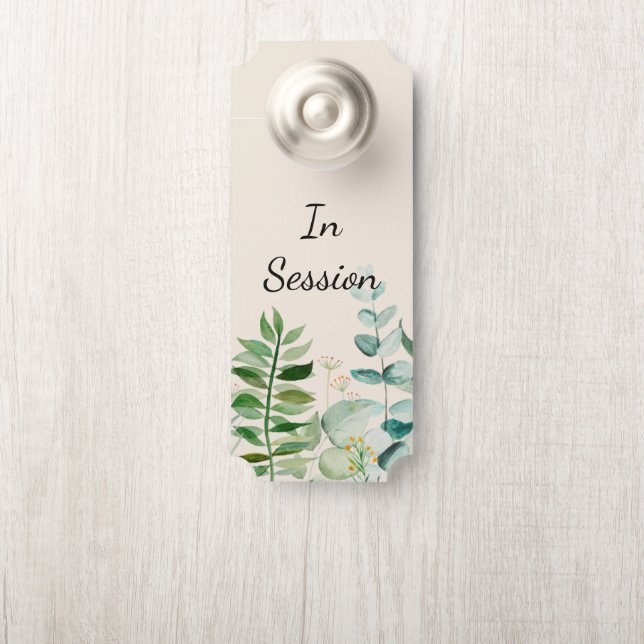 Signe de porte de session, Office du Thérapeutique (Sur le bouton)