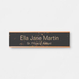 Signe de porte en plaque de nom du mur