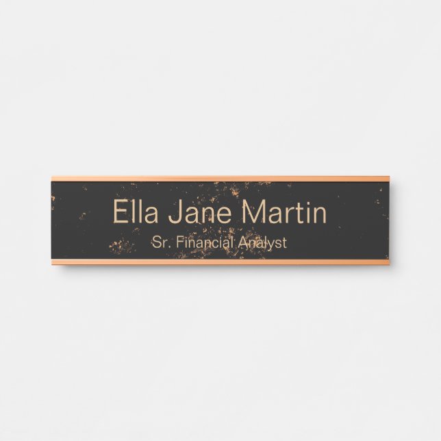 Signe de porte en plaque de nom du mur (Devant)