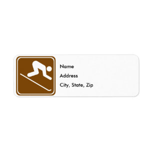Signe de route d'équipements de ski alpin