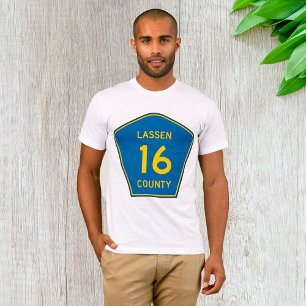 SIGNE DE ROUTE DU comté DE Lassen Mens T-Shirt