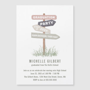 Signe de rue Invitation de la fête de fin d'études