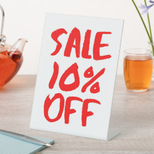 Signe De Table 10% De Promo Vente Au Détail Signal, Signalisation