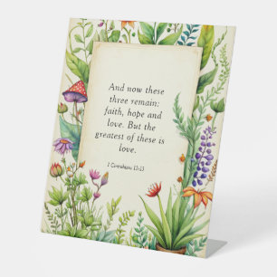 Signe De Table 1 Corinthiens 13:13 Bible chrétienne Verse