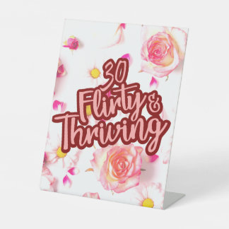 Signe De Table 30e anniversaire Trente Flirty et Fun Fun Rose