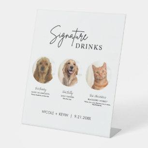 Signe De Table 3 Animaux de compagnie Signature Boissons Signer M