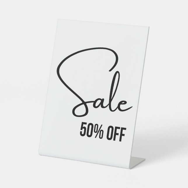 Signe De Table 50% De Réduction, Vente Au Détail Signal, Moderne  (Recto)