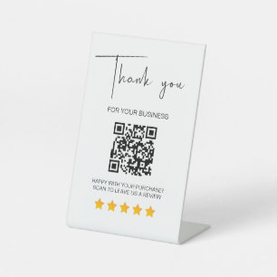 Signe De Table 5 Étoiles Avis professionnels QR Code Entreprise