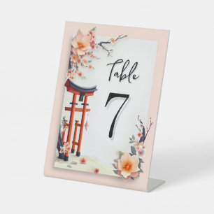 Signe De Table A Love Blossoming Under the Cherry Trees